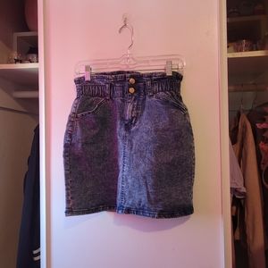 Jean skirt boho small pencil skirt